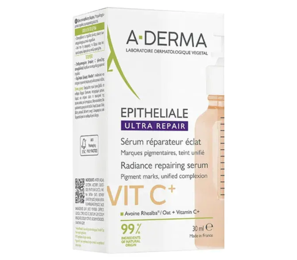 Epitheliale ultra repair sérum réparateur éclat vitC+ A-Derma - flacon-pipette de 30ml - image 1