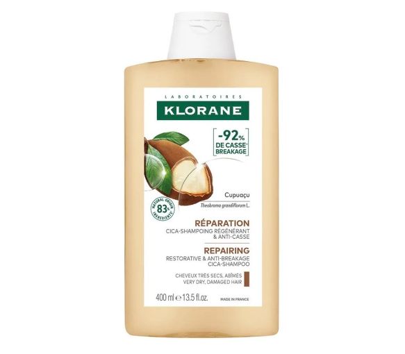 Shampoing au Cupuaçu réparation cheveux très secs et abîmés Klorane - flacon de 400ml