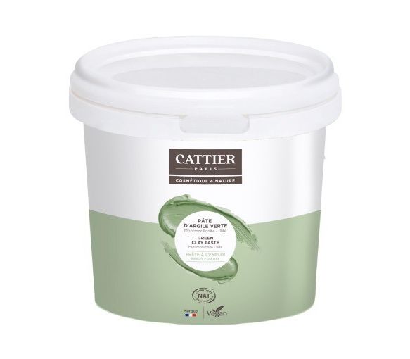 Pâte d'argile verte Cattier - pot de 1,350kg - image 1