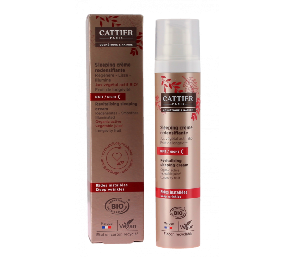 Sleeping crème redensifiante Cattier - flacon-pompe de 50ml - image 1