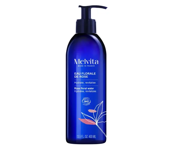 Eau florale de Rose bio Melvita - flacon-pompe de 400ml