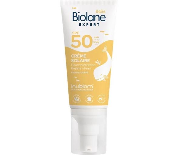 Crème solaire bébé SPF50 Biolane - flacon-pompe de 50ml