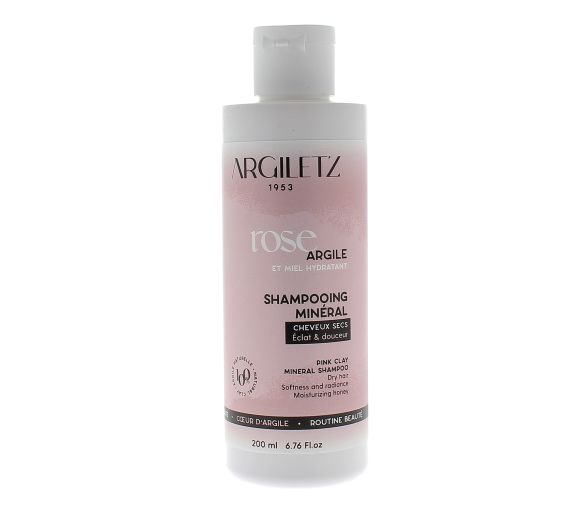 Shampooing Argile rose et miel cheveux secs Argiletz - flacon de 200 ml