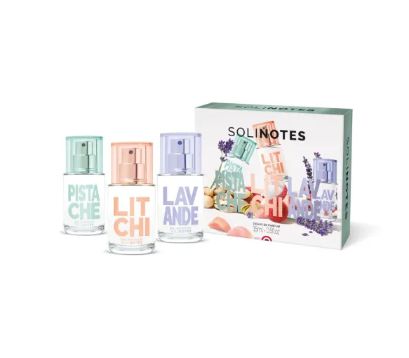Coffret découverte Pistache Litchi Lavande Solinotes - coffret de 3 produits de 15ml - image 1
