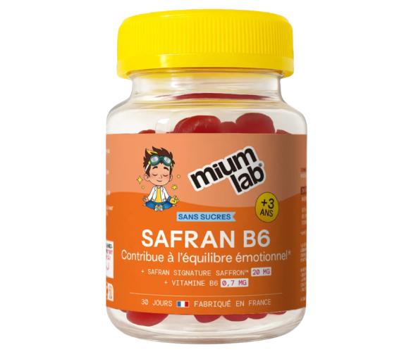 Safran B6 enfants sans sucres Mium Lab - pot de 30 gummies - image 1