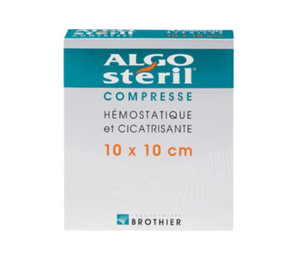 Algostéril compresse hémostatique et cicatrisante - boite de 16 compresses de 10 x 10 cm