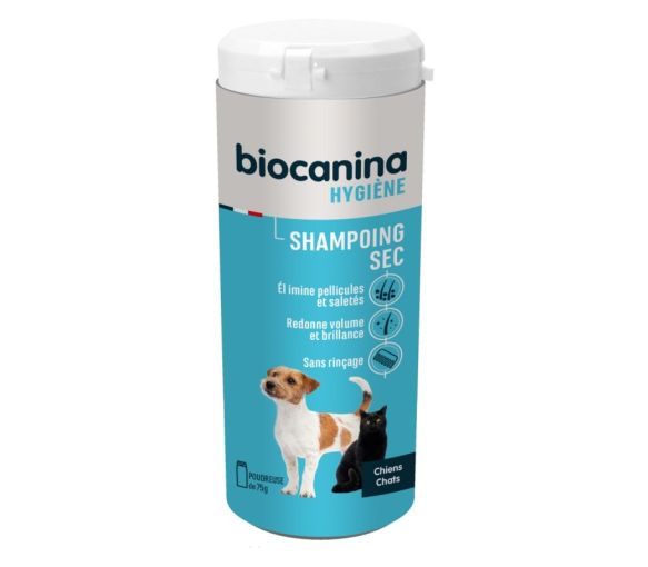 Shampooing sec Biocanina - boîte poudreuse de 75g