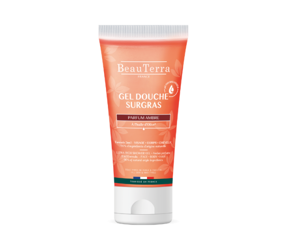 Gel douche Surgras Ambre BeauTerra - tube de 200ml