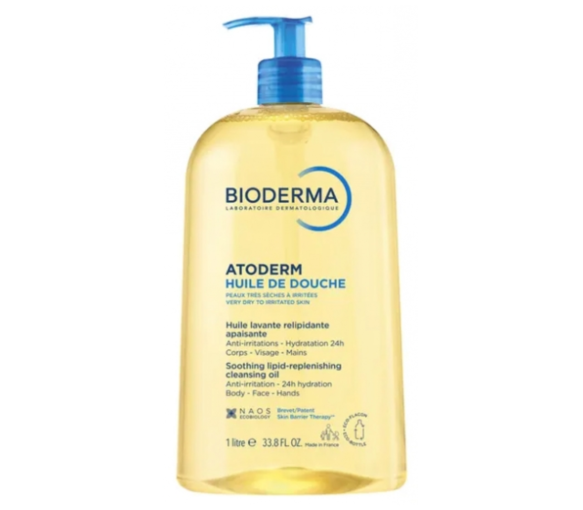 Atoderm huile de douche Bioderma - flacon-pompe de 1L - image 1