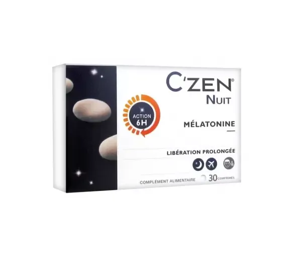 C'Zen Nuit mélatonine Bausch lomb - boite de 30 comprimés