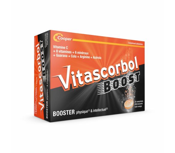 Vitascorbol boost physique intellectuel Cooper - boite de 20 comprimés effervescents - image 1