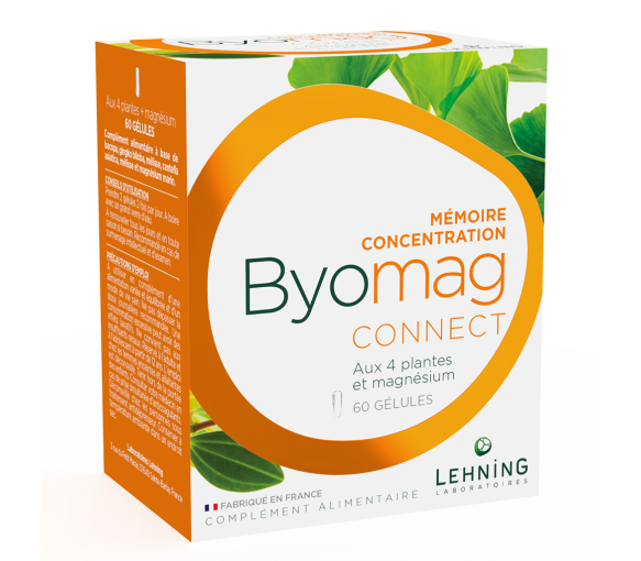 Byomag connect mémoire concentration Lehning - boîte de 60 gélules - image 1