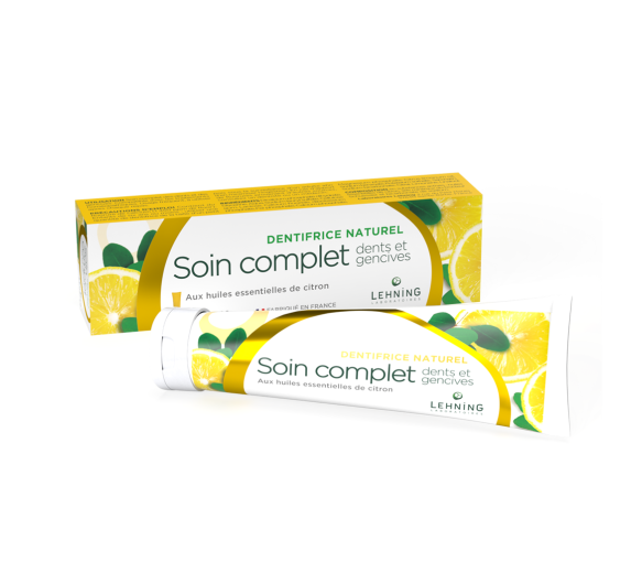 Dentifrice naturel au citron Lehning - tube de 80 g - image 1