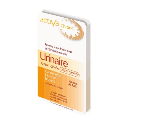 Urinaire action ciblée ultra rapide Activa Chrono - boite de 15 gélules - image 1