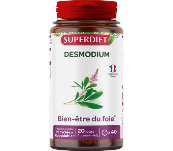 Desmodium bien-être du foie Super Diet - boite de 40 comprimés - image 1