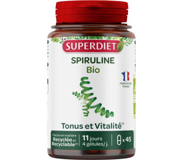 Spiruline bio Super Diet - boite de 45 gélules - image 1