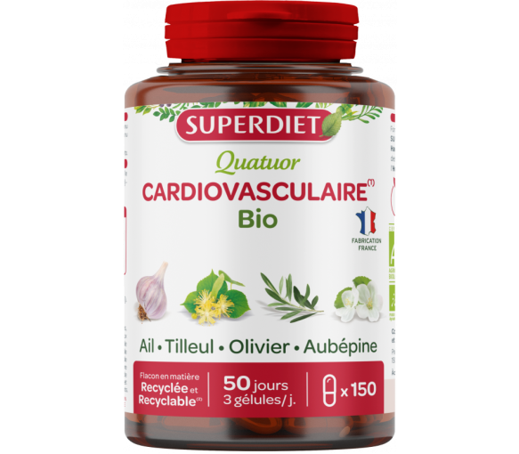 Quatuor cardiovasculaire bio Super Diet - boite de 150 gélules - image 1