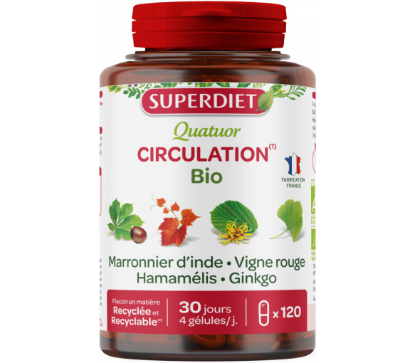 Quatuor Circulation bio Super Diet - pot de 120 gélules - image 1