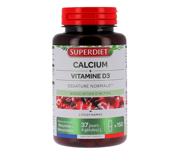 Calcium + vitamine D Super Diet - 150 gélules - image 1