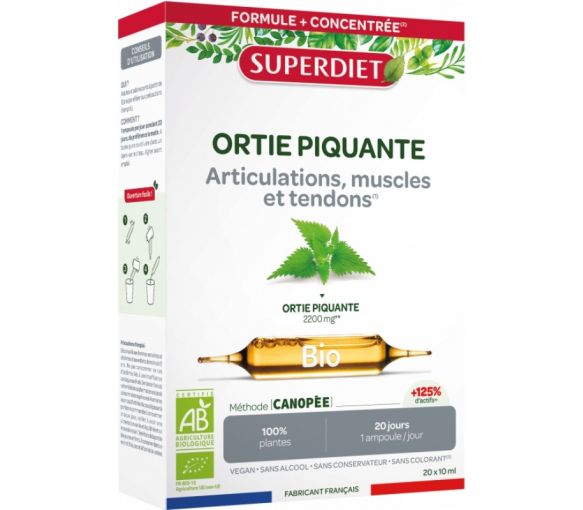Ortie piquante Bio Super Diet - 20 ampoules de 10ml