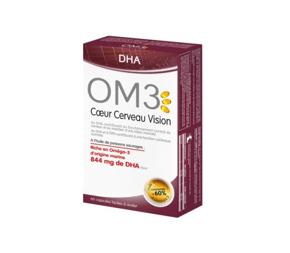 OM3 coeur cerveau vision Super Diet - boite de 60 capsules