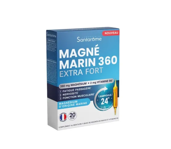 Magné marin 360 fort extra fort Santarome - boite de 20 ampoules de 10ml