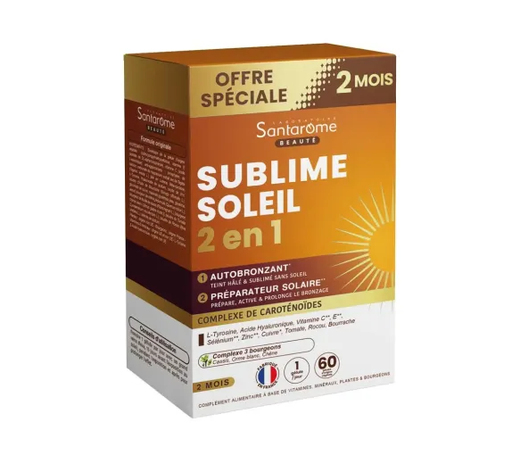 Sublime soleil 2en1 Santarome - boite de 60 gélules - image 1