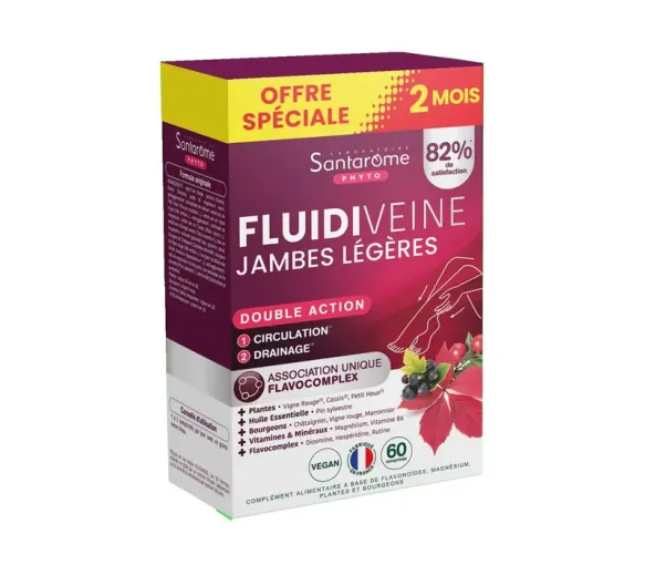 Fluidiveine jambes légères Santarome - offre spéciale 2 mois 60 comprimés - image 1