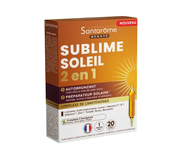 Sublime soleil 2en1 goût passion mangue Santarome - boite de 20 ampoules - image 1
