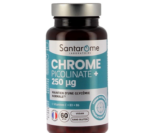 Chrome Picolinate+ 250µg Santarome - pot de 60 gélules - image 1