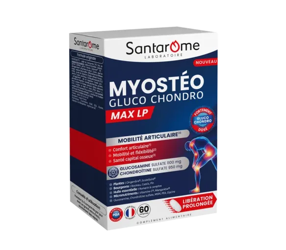 Myostéo gluco chondro max LP mobilité articulaire Santarome - boite de 60 comprimés - image 1