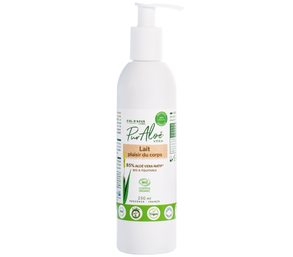 Lait plaisir du corps bio Aloe vera 30% Pur Aloé - Flacon de 250 ml - image 1