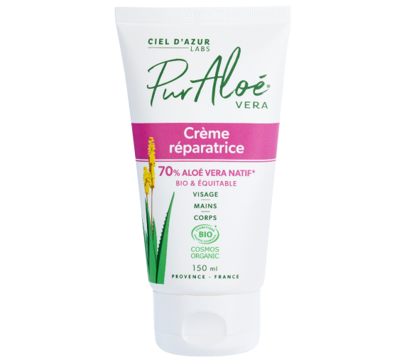 Crème réparatrice 70% Aloe vera Bio Pur Aloé - tube de 150 ml - image 1