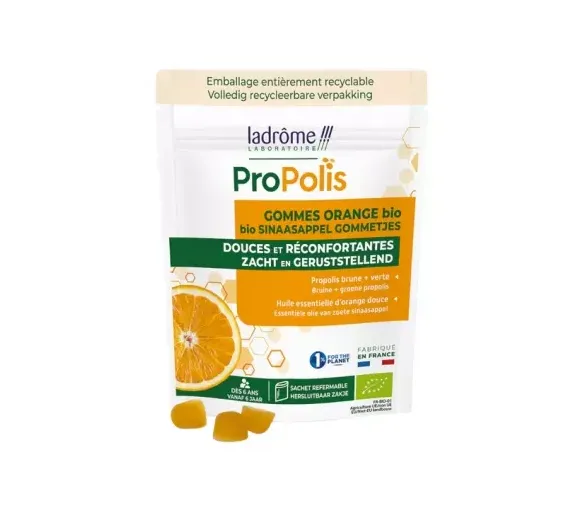 Propolis gommes orange Bio Ladrôme - sachet de 45g