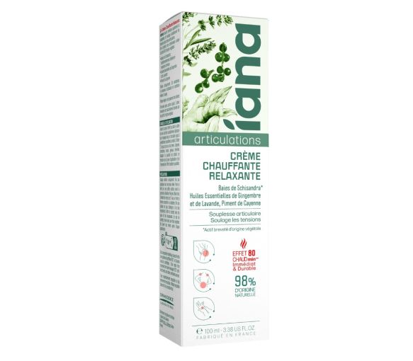 Crème chauffante relaxante artculations Iana - tube de 100ml - image 1