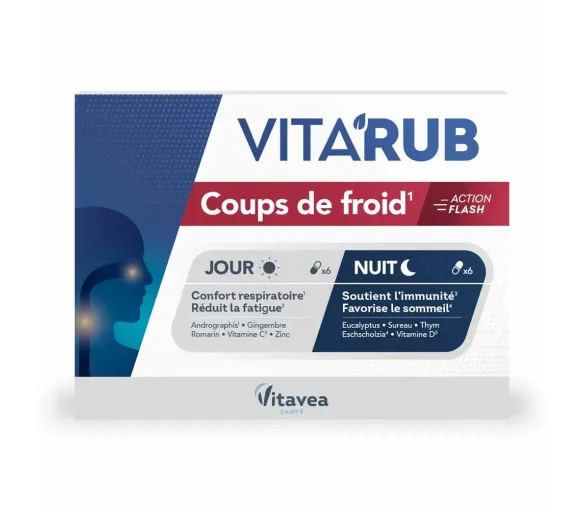 Vita'Rub coups de froid Vitavea - boite de 12 gélules