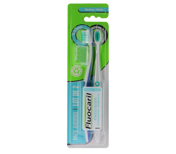 Brosses à dents précision interdentaire medium Fluocaril - lot de 2 brosses à dents - image 1