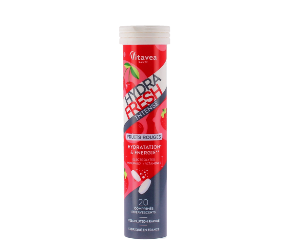 Hydrafresh intense fruits rouges hydratation & énergie Vitavea - tube de 20 comprimés effervescents - image 1