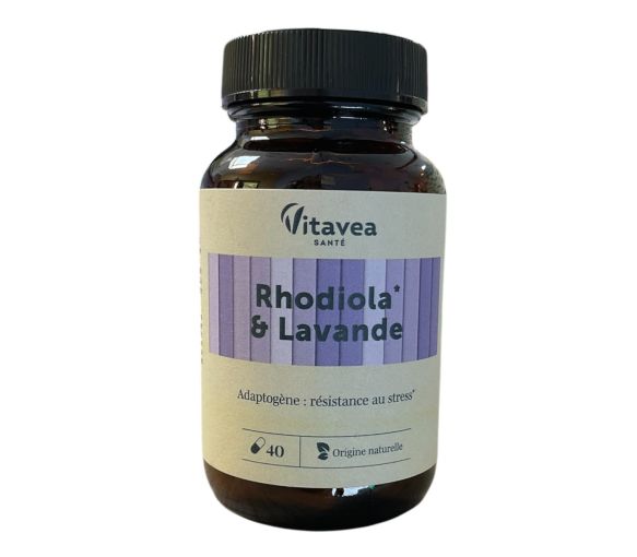 Rhodiola et Lavande résistance au stress Vitavea - pot de 40 gélules