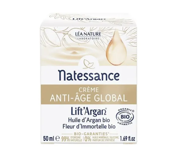 Crème anti-âge global BIO Natessance - pot de 50ml