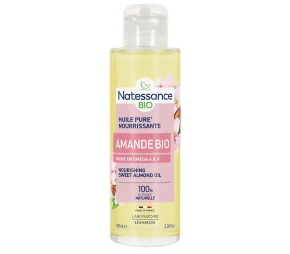Huile pure nourrissante amande bio Natessance - flacon de 100ml