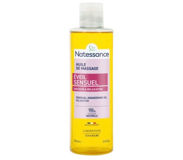Eveil sensuel huile de massage Natessance - flacon de 250ml