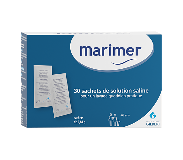 Marimer solution saline pour lavage nasal - boîte de 30 sachets