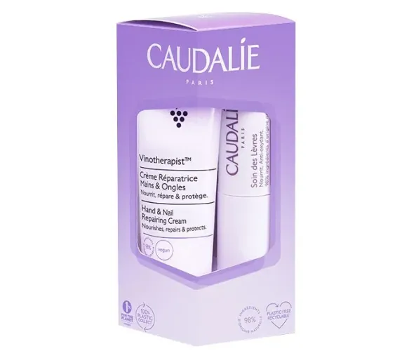 Duo Vinotherapist crème mains et ongles + soin des lèvres Caudalie - lot de 2 produits - image 1