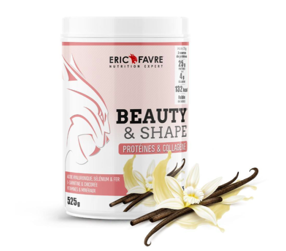 Beauty&shape protéines et collagène saveur vanille Eric Favre - pot de 525g - image 1