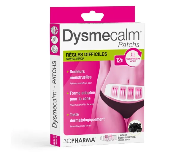 Dysmecalm règles difficiles 3C Pharma - boite de 3 patchs