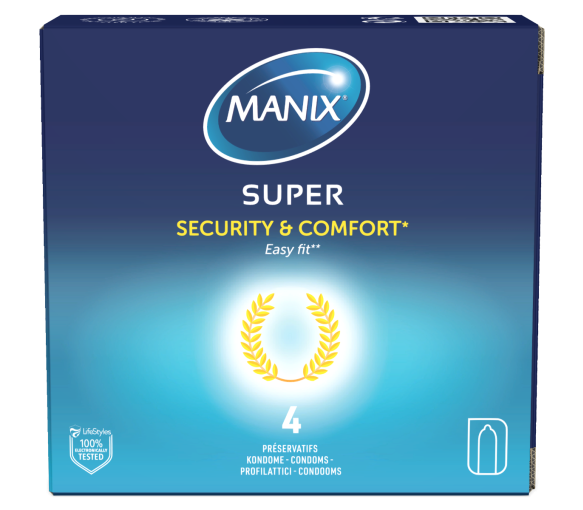 Préservatifs Super easy Manix - boite de 4 préservatifs - image 1