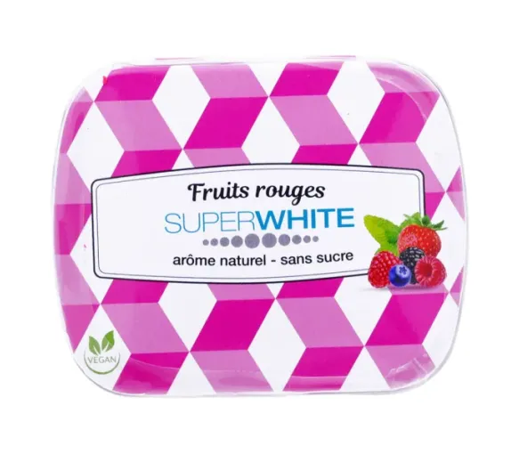 Pastilles fruits rouges Superwhite - boite de 50 pastilles