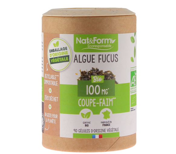 Algue fucus bio 100mg Ecoresponsable Nat&Form - pot de 90 gélules - image 1