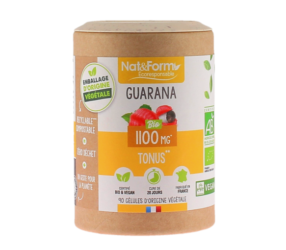 Guarana tonus Nat&Form - pot de 90 gélules - image 1